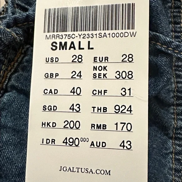 John Galt Brandy Melville Denim Mini Skirt with Eyelet Trim - Picture 4 of 6